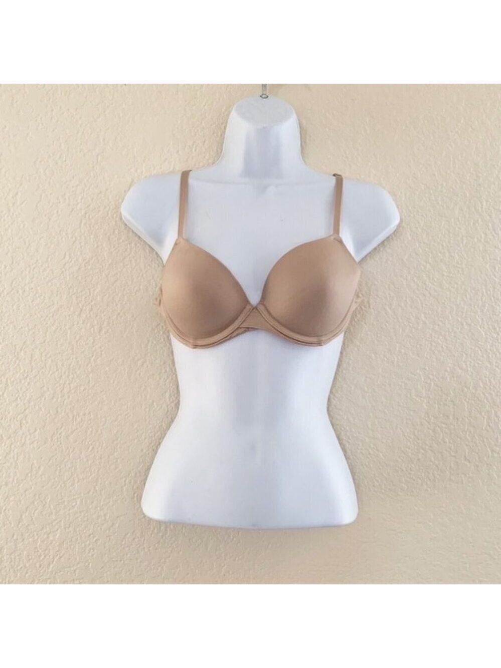 Auden Beige Cream T-Shirt Bra Size 34A